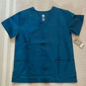Scrub top - marine blue XS NWT